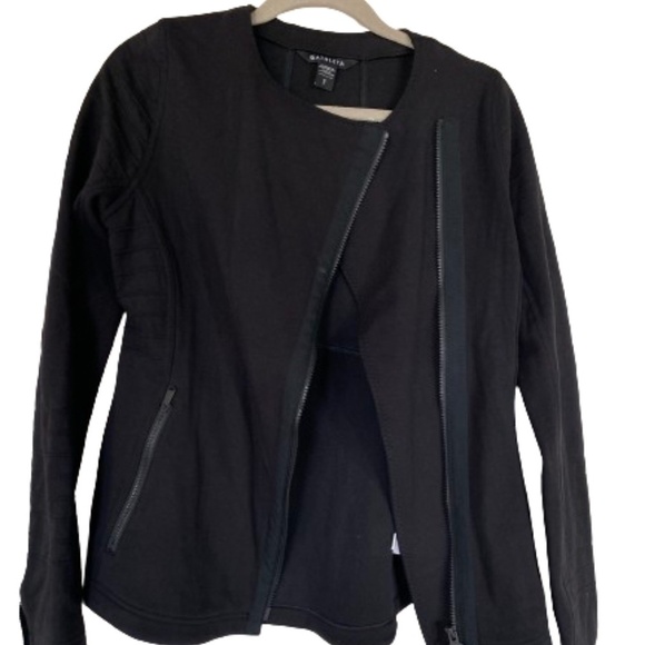 Athleta Black Zip-up Jacket Womens Size S/P - Picture 1 of 5